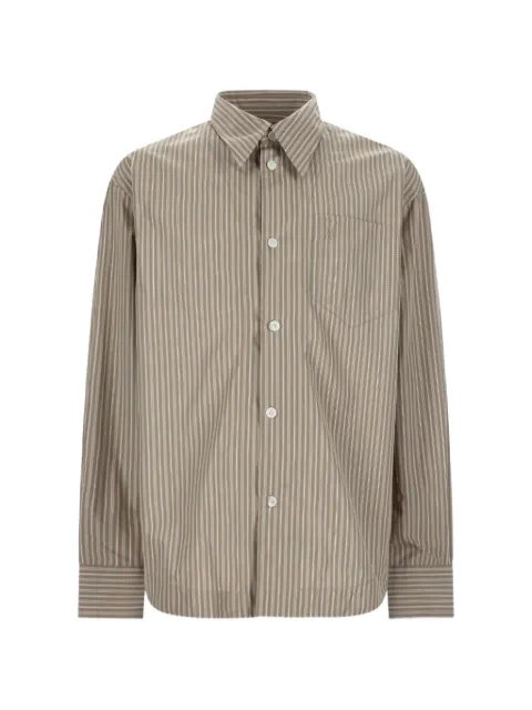 AMI Paris vertical-stripe Ami de Coeur shirt Neutrals USH809CO0219