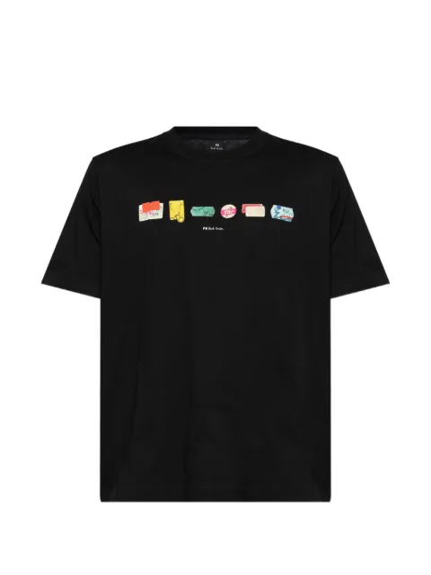 PS Paul Smith Stickers graphic-print T-shirt Black M2R011RWP6871