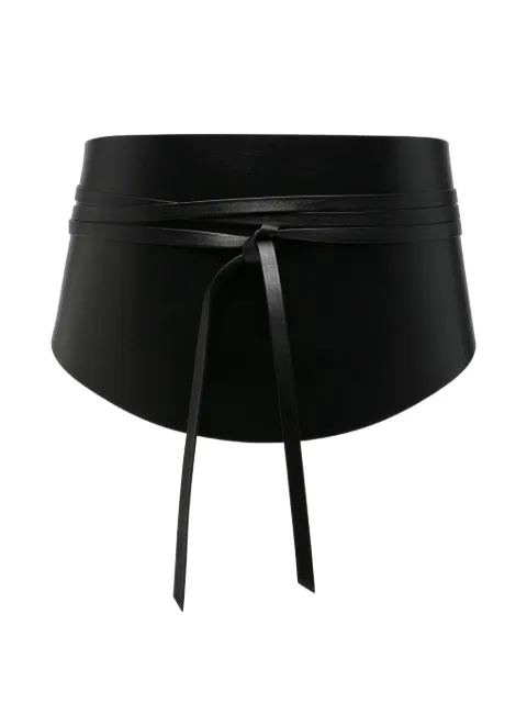 Déhanche Undone leather corset belt Black SOFTLEATHERUNDONECORSETSUPPLE