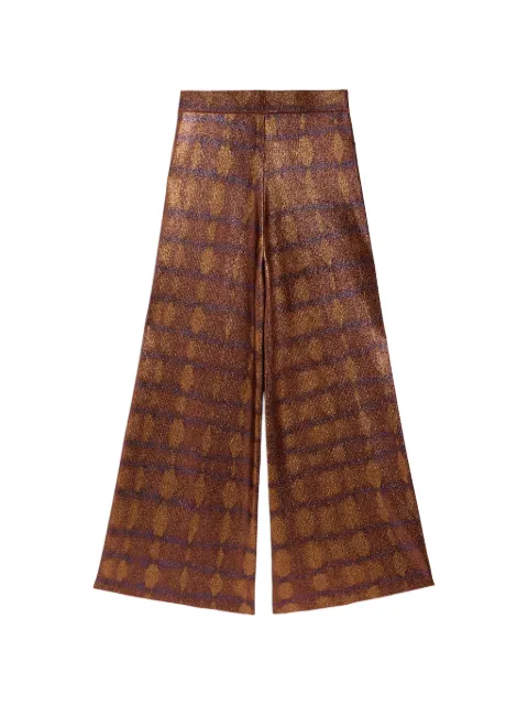 MOMONÌ printed lurex Anselmo trousers Brown 261MMOKN00226166MO