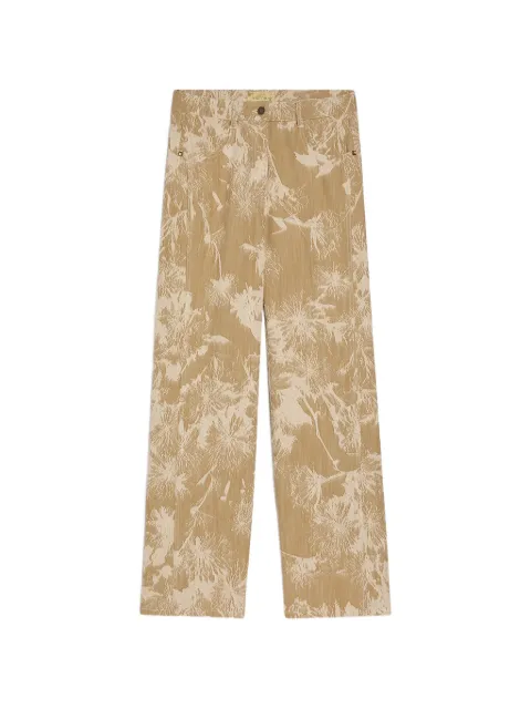 MOMONÌ Aguila jacquard-denim trousers Neutrals 265MMOPA014265MO27