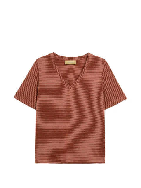 MOMONÌ Trails striped T-shirt Brown 265MMOTS010265MO46
