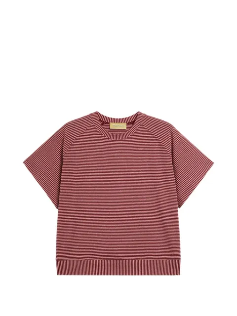 MOMONÌ Nashoba striped-jersey raglan-sleeve T-shirt Red 265MMOTS017265MO46