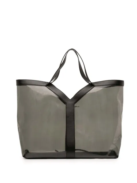Saint Laurent Pre-Owned 2025 Maxi PVC Transparent Y tote bag Grey URF8WF0PL7EZELDT