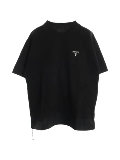 Prada Pre-Owned 2000s logo-print T-shirt Black 1069738