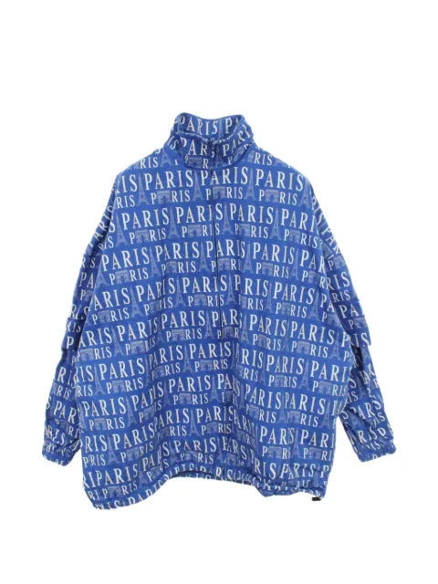 Balenciaga Pre-Owned 2000s logo-pattern jacket Blue 1070685