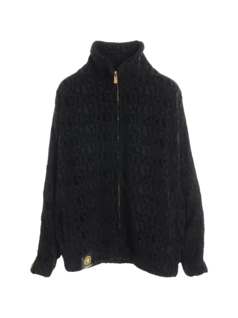 Versace Pre-Owned 2010s logo-print zip-up sweatshirt Black 1071323