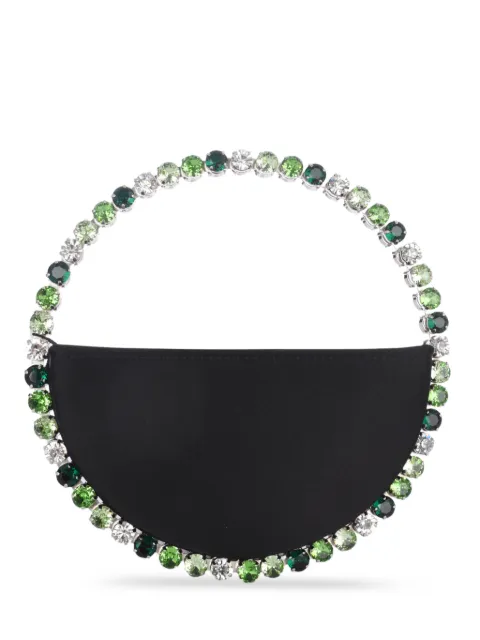 L'Alingi Eternity crystal-embellished clutch bag Black ETSALBL02