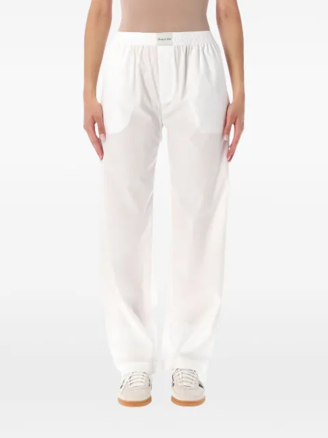 Sporty & Rich logo-patch straight-leg trousers White PA065711329WH01