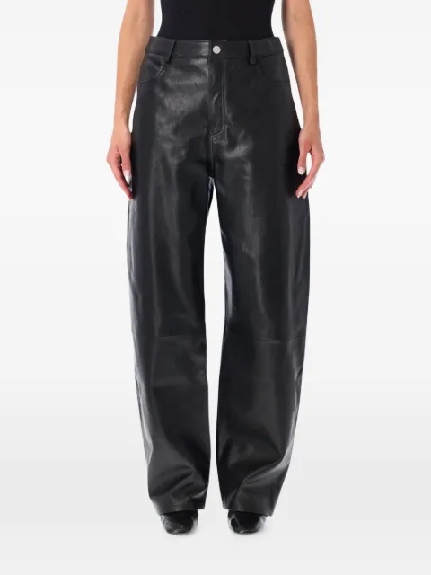 Arma Ece leather barrel trousers Black ECE