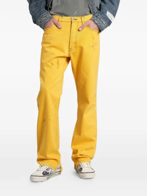 GALLERY DEPT. Marley paint-splatter jeans Yellow BTM024