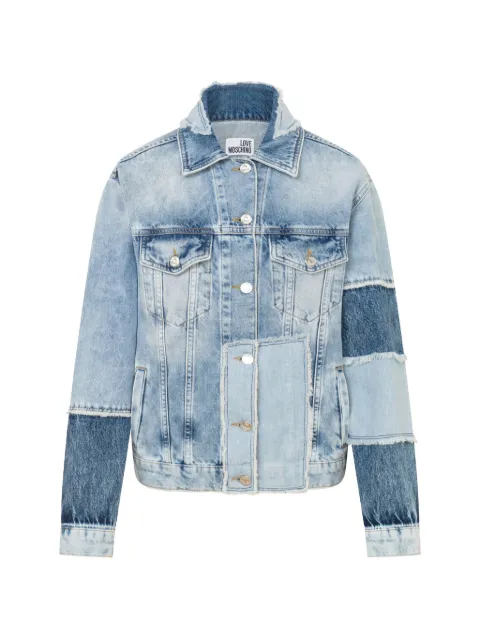 Love Moschino patchwork denim jacket Blue A05038223