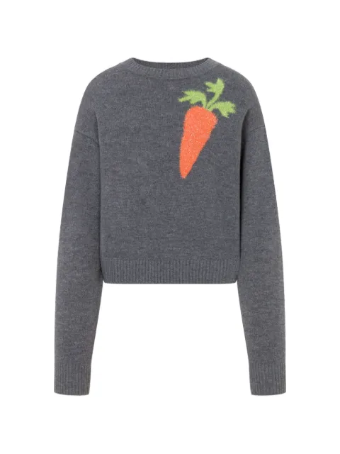 Love Moschino inlaid wool sweater Grey A09428211