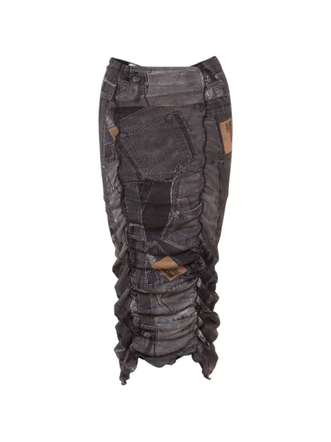 Love Moschino printed mesh skirt Grey A01038239