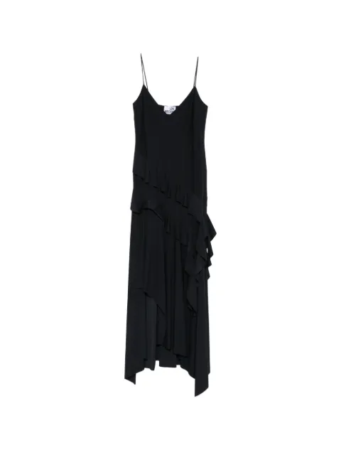 Love Moschino ruffled asymmetric dress Black V04038230