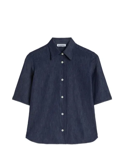 Jil Sander Chambray short-sleeve shirt Blue J02DL0305J45348