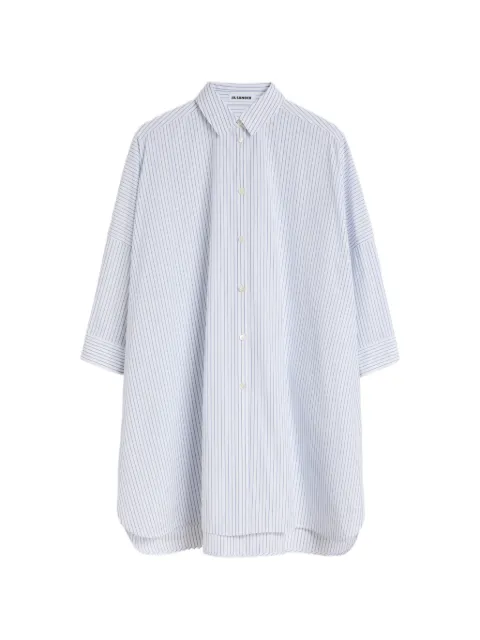 Jil Sander striped cotton poplin shirt White J02DL0302J45366