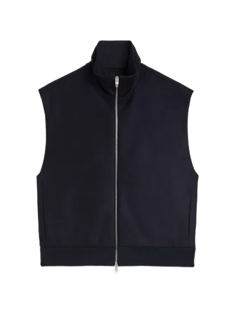 Jil Sander wool melton padded gilet Blue J22FB0155J40045