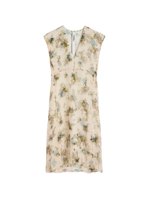 Jil Sander floral-print silk dress Neutrals J02CT0661J55106