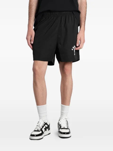 A BATHING APE® Ape Head logo-print track shorts Black 001SPM301311M