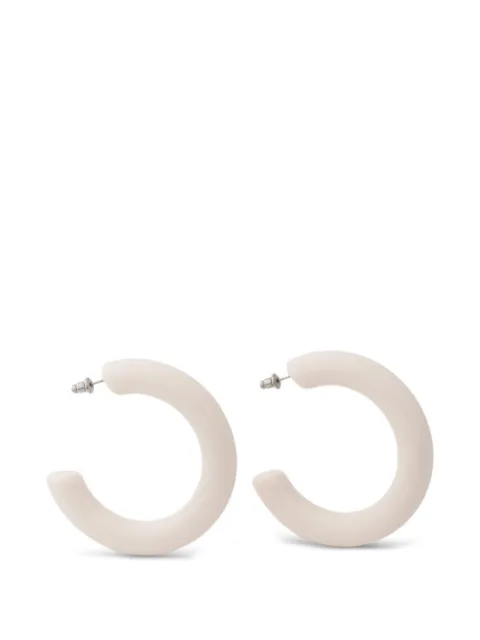 Neeka Studios Big Bold hoop earrings White NSE02WHT