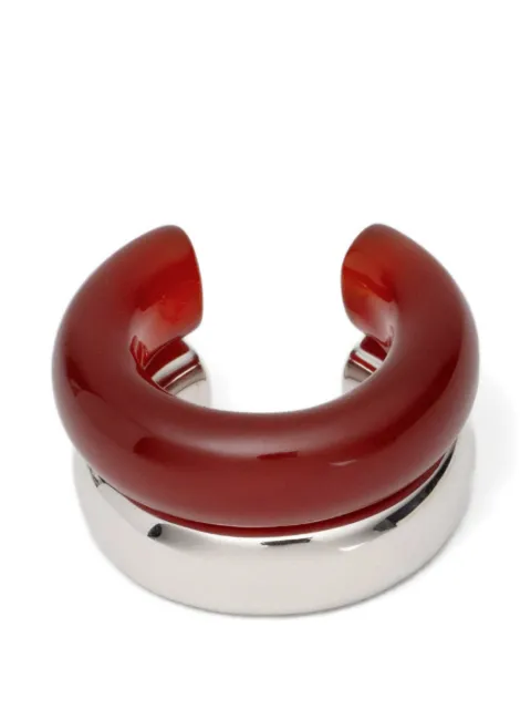 Neeka Studios The Ring cuff silhouette ring (set of two) Red NSR01RAGSLV