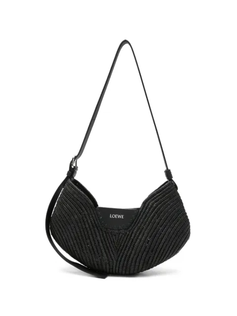 LOEWE medium Loewe Swing woven shoulder bag Black ASWISWSX09