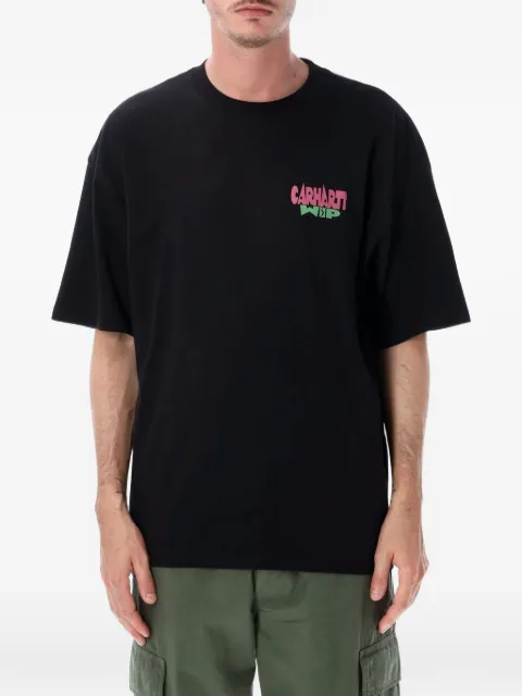 Carhartt WIP Luggage Label logo-print T-shirt Black I036892