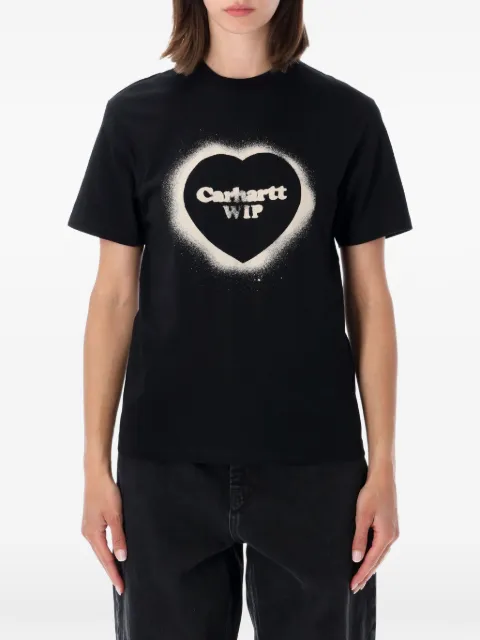 Carhartt WIP Spray Heart logo-print T-shirt Black I036907