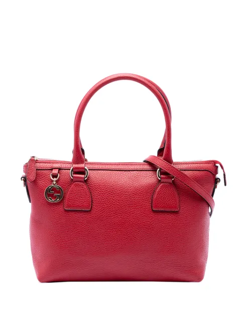 Gucci Pre-Owned 2016-2026 Dollar Calfskin GG Charm satchel Red RFTXQ3E65UPVR25W