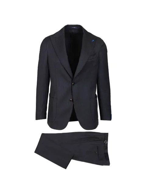 Guarinucci peak-lapel single-breasted suit Blue CN632