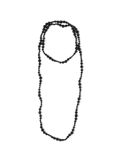 Neeka Studios long beaded necklace Black NSN01BLK