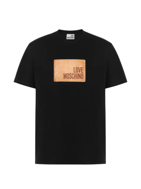 Love Moschino printed cotton jersey T-shirt Black J07168235