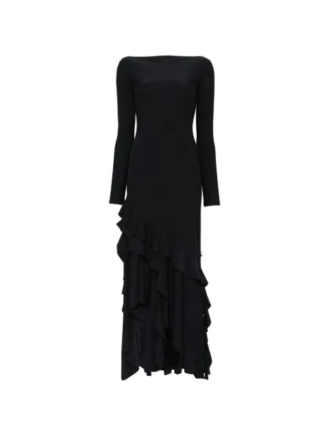 Love Moschino ruffled asymmetric dress Black V04048230