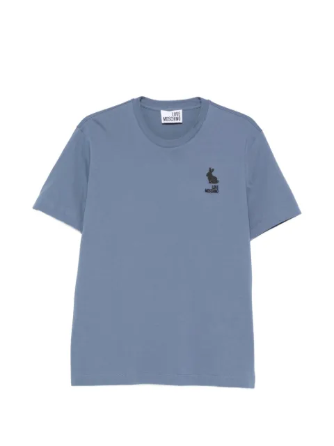 Love Moschino logo-embroidered short-sleeve T-shirt Blue J07248235