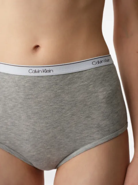 Calvin Klein logo-waistband high-waist briefs Grey LV0VY0120929Q