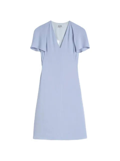Jil Sander cape-detail A-line dress Blue J02CT0604J55107