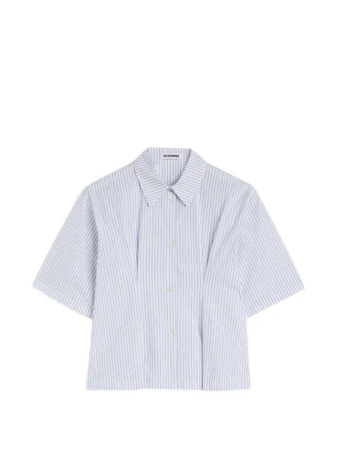 Jil Sander striped pleated-waist shirt White J02DL0295J45366