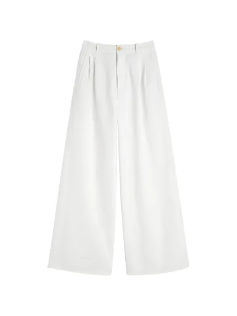 Jil Sander wide-leg pleated trousers White J02KA0408J45369