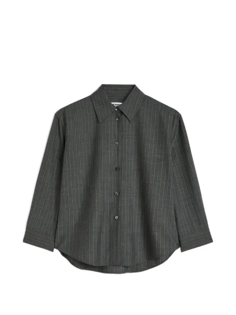 Jil Sander pinstripe-pattern cropped shirt Grey J02DL0309J40336