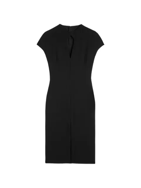 Jil Sander cut-out wool sablé dress Black J02CT0640J40356