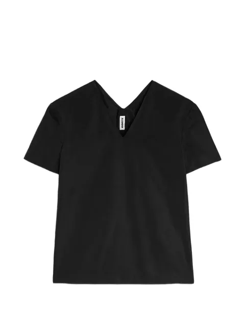 Jil Sander V-neck T-shirt Black J02NC0308J70237