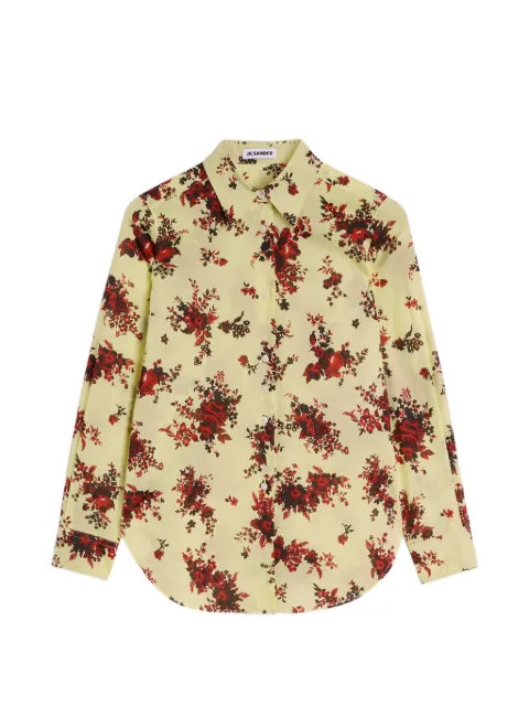 Jil Sander floral-print cotton-muslin shirt Yellow J03DL0222J45372