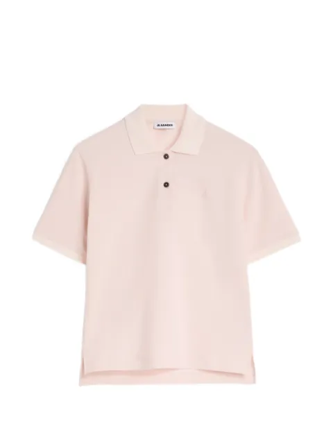 Jil Sander embroidered polo shirt Pink J02GL0122J20374