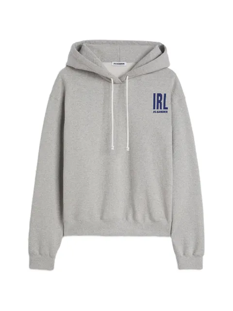 Jil Sander logo-print jersey hoodie Grey J22GU0171J20392