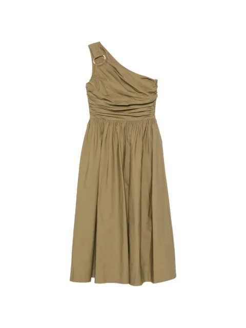 JOSEPH one-shoulder ruched-detail midi dress Green JF009875