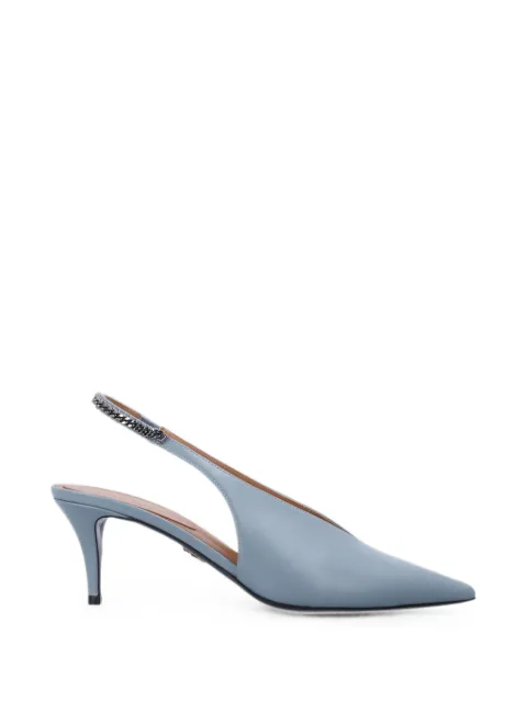 Stella McCartney chain-link slingback pumps Blue 810683AP0280