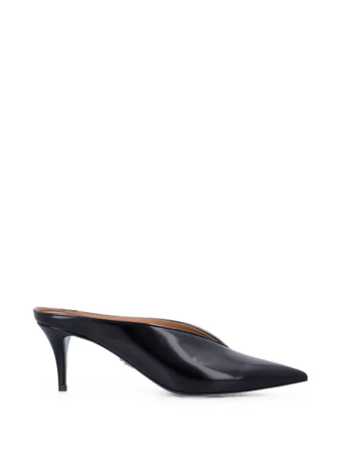 Stella McCartney brushed heeled mules Black 810685E00295