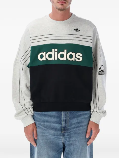 adidas logo-print colour-block sweater Grey KG9169
