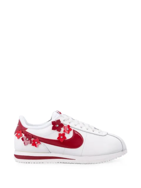 Nike Cortez floral-appliqué leather sneakers White IV5675